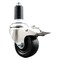Service Caster 3 Inch 316SS Hard Rubber Swivel 1-1/4 Inch Expanding Stem Caster Lock Brake SCC SCC-SS316TTLEX20S314-HRS-114 - alternate 1