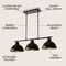 Jonathan Y Asher 36" 3-Light Industrial Farmhouse Iron Linear LED Pendant, Oil Rubbed Bronze JYL1117A - alternate 6