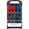 Performance Tool 9 pc. Screwdriver Set, Go-Thru Shank, Magnetic Tips, Storage Rack W1742 - alternate 1