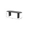 Homeroots 79" Black Solid Wood Double Pedestal Base Oval Dining Table 712130 - alternate 3