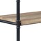 Homeroots 65" Natural And Black Metal and Wood Five Tier Etagere Bookcase 486321 - alternate 4
