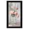 Homeroots Cottage Peach Roses Black Framed Print Wall Art 530041 - alternate 1