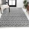 Jonathan Y Aylan High-Low Pile Knotted Trellis Geometric Black/Ivory 3 ft. x 5 ft. Indoor/Outdoor Area Rug SBH104A-3 - alternate 3