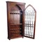 Homeroots 44in Dark Brown Solid Wood And Iron Bar Cabinet With Three Shelves 489019 - alternate 3