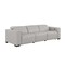 Homeroots 110" Light Gray Top Grain Leather Reclining Metal USB Sofa 720303 - alternate 2