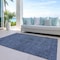 Homeroots 8' X 10' Navy Blue And Charcoal Floral Washable Indoor Outdoor Area Rug 604231 - alternate 5