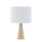 Homeroots 20" Ivory Solid Wood USB Table Lamp With Ivory Drum Shade 530947 - alternate 3