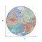 Homeroots 8' Coral Teal Blue And Mint Green Round Abstract Washable Indoor Outdoor Area Rug 618540 - alternate 2