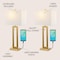Jonathan Y Sabrina 28.5" Vintage Industrial Iron LED Table Lamp w/ Pull-Chain and USB Charging Port, Brass, 2PK JYL1126A-SET2 - alternate 5