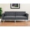 Homeroots 75" Dark Gray Linen Sleeper Sofa With Silver Legs 522394 - alternate 4