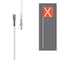 Safetywhips Warning Whip Heavy Duty Whip with Flag, White Whip, Orange Flag, White Reflective X, 144 Length SW12QD-XW - alternate 3