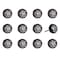 Homeroots 1.5" X 1.5" X 1.5" Ceramic Metal Multicolor Knobs, 12PK 358081 - alternate 2