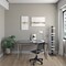 Homeroots 54" Black and Silver Wood and Stainless Steel Writing Desk 544278 - alternate 3