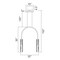 Cwi Lighting Curva Integrated LED 22in Black Chandelier with Handcrafted Glass 1725P22-2-101 - alternate 3