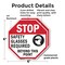 Signmission Stop Safety Glasses Required Beyond, 6 inch X 6 inch, Plastic Sign, 2PK OC-P-2PACK-6-308 - alternate 4