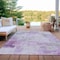 Homeroots 5' X 8' Lavender Gray And Ivory Abstract Washable Indoor Outdoor Area Rug 616874 - alternate 2