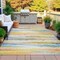 Homeroots 8' X 10' Gold Gray And Ivory Striped Washable Indoor Outdoor Area Rug 631410 - alternate 7