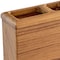 Homeroots Traditional Solid Teak Rectangular Toothbrush Holder 475840 - alternate 3