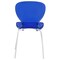 Leisuremod Modern Oyster Transparent Side Dining Side Chair with White Base in Blue, 2PK OCW-17TBU2 - alternate 5