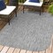 Jonathan Y Miles Modern Minimalist Radius Corner Solid Gray 6 ft. x 9 ft. Indoor/Outdoor Shaped Area Rug SHP100C-6 - alternate 3