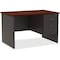 Hirsh Office Desk, Right Hand Pedestal, 48"W x 30"D, Char/Mahogany 20540 - alternate 1