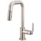 Brizo Litze Pull-Down Prep Faucet with Square Spout, Industrial Handle Stainless 63954LF-SS - alternate 1