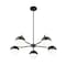 Z-Lite Realm Sphere 5 Light Chandelier, Matte Black, 32 In W x 8 In H 7517-5MB - alternate 3