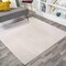 Jonathan Y Haze Solid Low-Pile Ivory 9 ft Square Area Rug SEU100D-9SQ - alternate 1