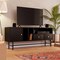 Leisuremod Rochester Rectangular TV Stand with Enclosed Storage and Powder Coated Iron Legs, Ebony RTS60BL - alternate 4