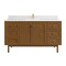 James Martin Vanities Laurent 60" Sgl Vanity, Honey Oak w/ Sgl Hole 3 CM White Zeus Silestone Top and Matching Backsplash 545-V60S-HNO-1WZ - alternate 3