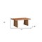 Homeroots 74" Brown Wood Double Pedestal Base Live Edge Dining Table 565236 - alternate 6