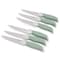 Oster Linbergh 14 Pc Stainless Steel Cutlery and Cutting Board Set in Green with Soft-Grip Handles 143720.14 - alternate 3