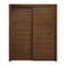 Sartodoors Sliding Closet Bypass Doors 64 x 96 inches, Ego 5000 Cognac Oak Veneer, Rails Hardware Set, Wood EGO5000DBD-DKO-6496 - alternate 1
