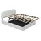 Homeroots White Boucle Upholstered Full Bed Frame With Hydraulic Lift Storage 590436 - alternate 2
