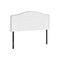 Homeroots White Faux Leather Upholstered Arched Queen Headboard With Nail Head Trim 490189 - alternate 1