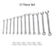 Sunex 12 Pc. Metric Full Polish V-Groove Combination Wrench Set 9917MA - alternate 1