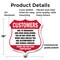 Signmission Restricted Area Shield Sign Customers Du, 18 Inch X 18 Inch, Plastic Sign SHI-P-18-458 - alternate 2