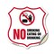 Signmission No Smoking Shield Sign No Smoking Eating, 12 Inch X 12 Inch, Vinyl Decal SHI-D-12-400 - alternate 1
