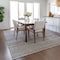 Homeroots 9' X 12' Gray Silver And Charcoal Striped Washable Indoor Outdoor Area Rug 577785 - alternate 3