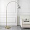 Jonathan Y Nora 71" Coastal Vintage Iron LED Floor Lamp, Brass Gold/White JYL3089A - alternate 6