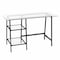 Homeroots 46" Clear and Black Glass Writing Desk 402043 - alternate 2