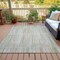 Homeroots 8' X 10' Sage And Ivory Striped Washable Indoor Outdoor Area Rug 631560 - alternate 3