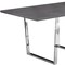 Homeroots 59" Taupe And Silver Metal Sled Base Dining Table 332625 - alternate 2