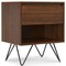 Homeroots 24" Walnut Solid Wood Two Drawer Nightstand 640741 - alternate 4