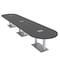 Skutchi Designs Racetrack Conference Table With Power Unit, 48 in W, 216 in L, Grey HAR-RAC-48X216-DOU-WA7949-ESIL - alternate 1