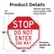 Signmission Stop Do Not Enter One Way, 10 Inch X 10 Inch, Vinyl Decal OC-D-10-277 - alternate 3