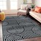 World Rug Gallery Bohemian Stripe Arch Design Area Rug 5 ft x 7 ft Black WR35BLACK5X7 - alternate 1
