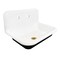 Kingston Brass 30" Cast Iron Single Bowl Wall Mount Utility Sink with Drain, White/Brushed Brass KGCLWS3020197 - alternate 1