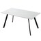 Homeroots 66" White and Black Sintered Stone and Steel Dining Table 535198 - alternate 3