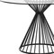 Homeroots 47" Clear And Black Rounded Glass And Iron Pedestal Base Dining Table 370721 - alternate 3